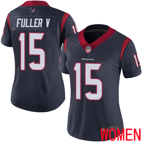 Houston Texans Limited Navy Blue Women Will Fuller V Home Jersey NFL Football #15 Vapor Untouchable
